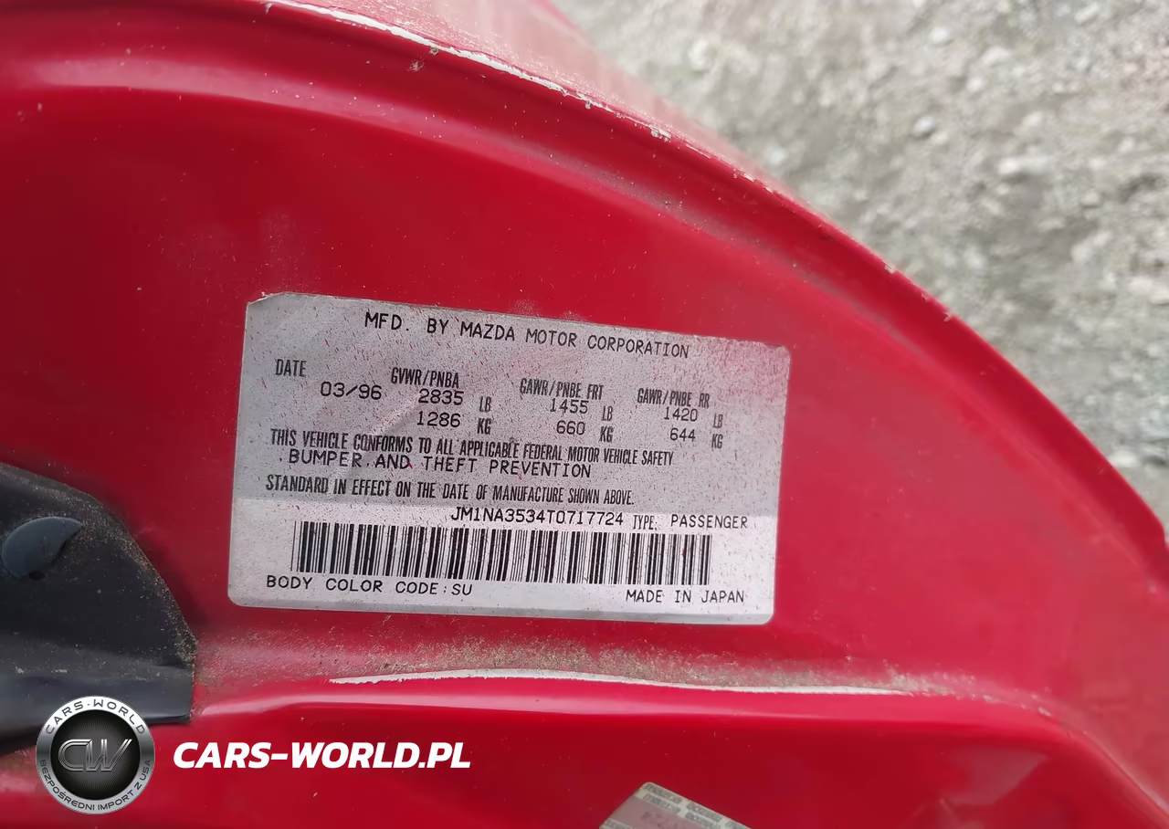 1996 Mazda Mx-5 Miata VIN:JM1NA3534T0717724 - 9