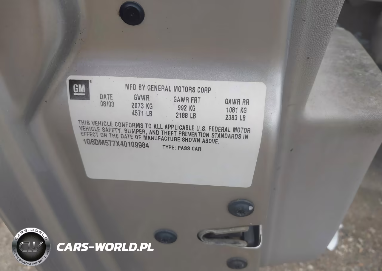 2004 Cadillac Cts Standard VIN:1G6DM577X40109984 - 9