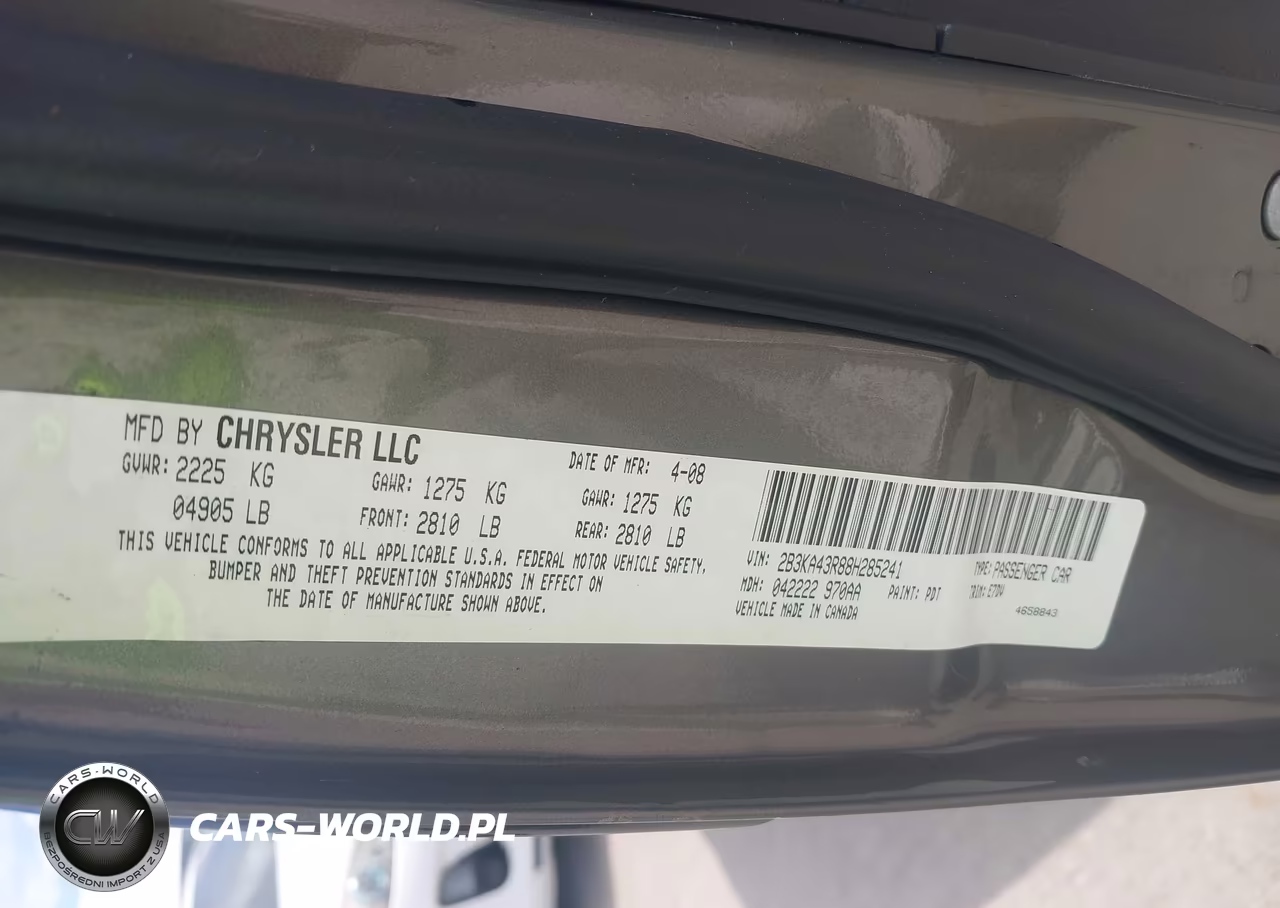 2008 Dodge Charger VIN:2B3KA43R88H285241 - 9