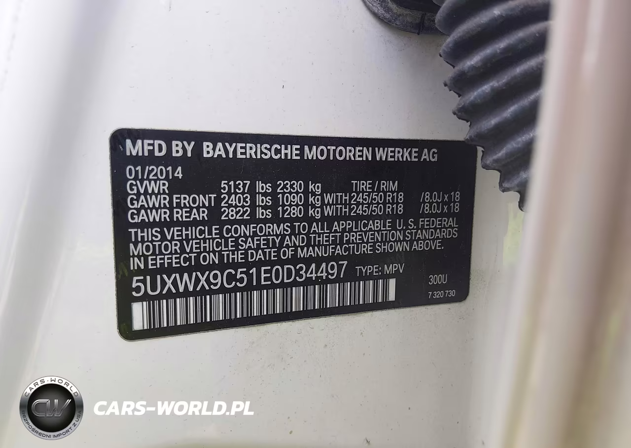 2014 BMW X3 xDrive28I VIN:5UXWX9C51E0D34497 - 9