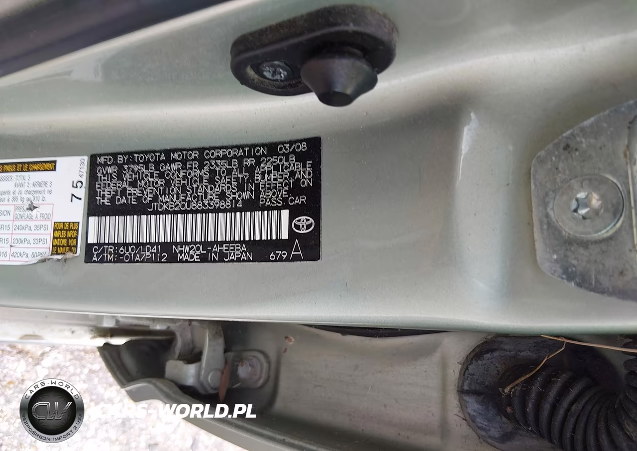 2008 Toyota Prius VIN:JTDKB20U883398814 - 9