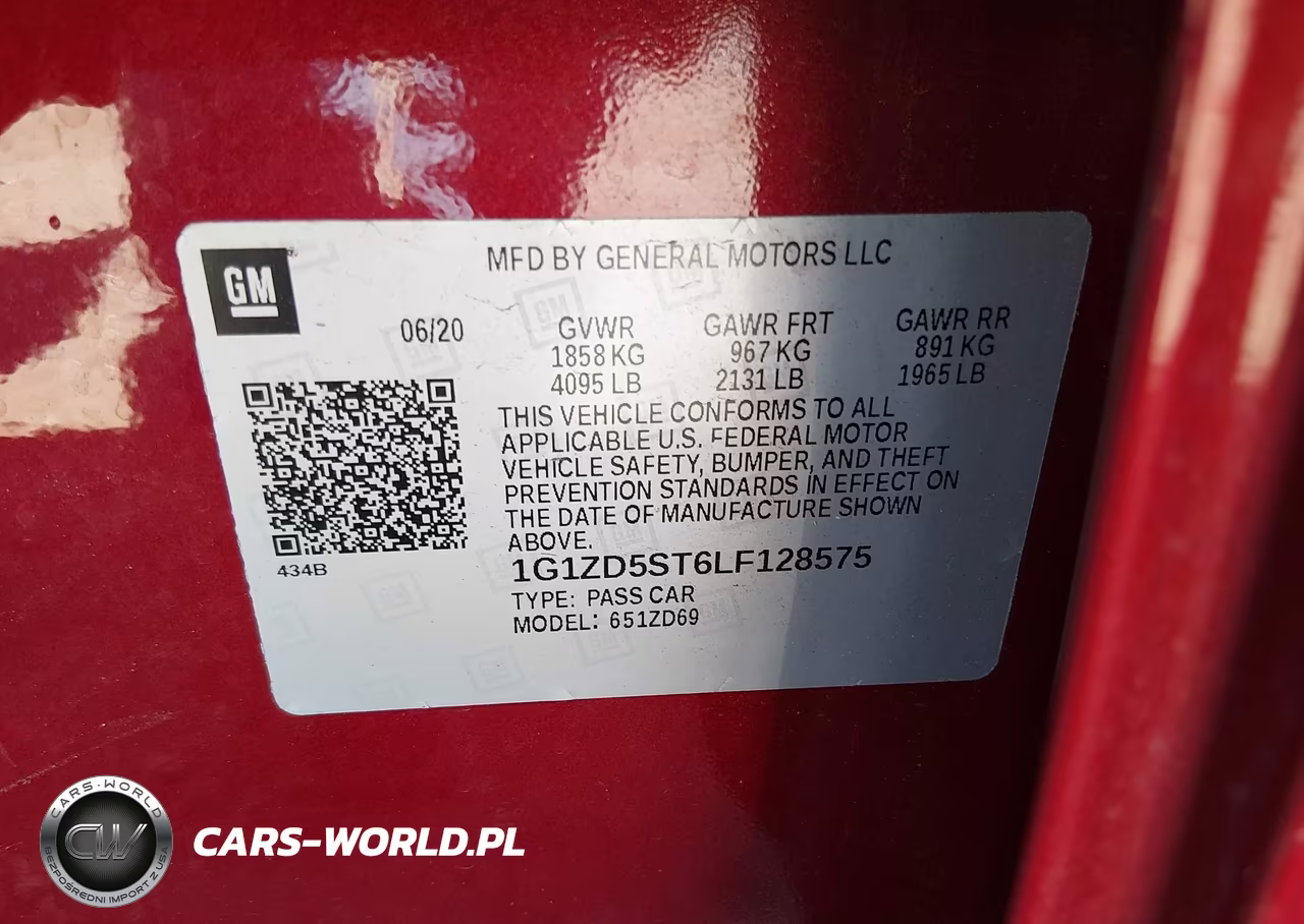 2020 Chevrolet Malibu Fwd Lt VIN:1G1ZD5ST6LF128575 - 9
