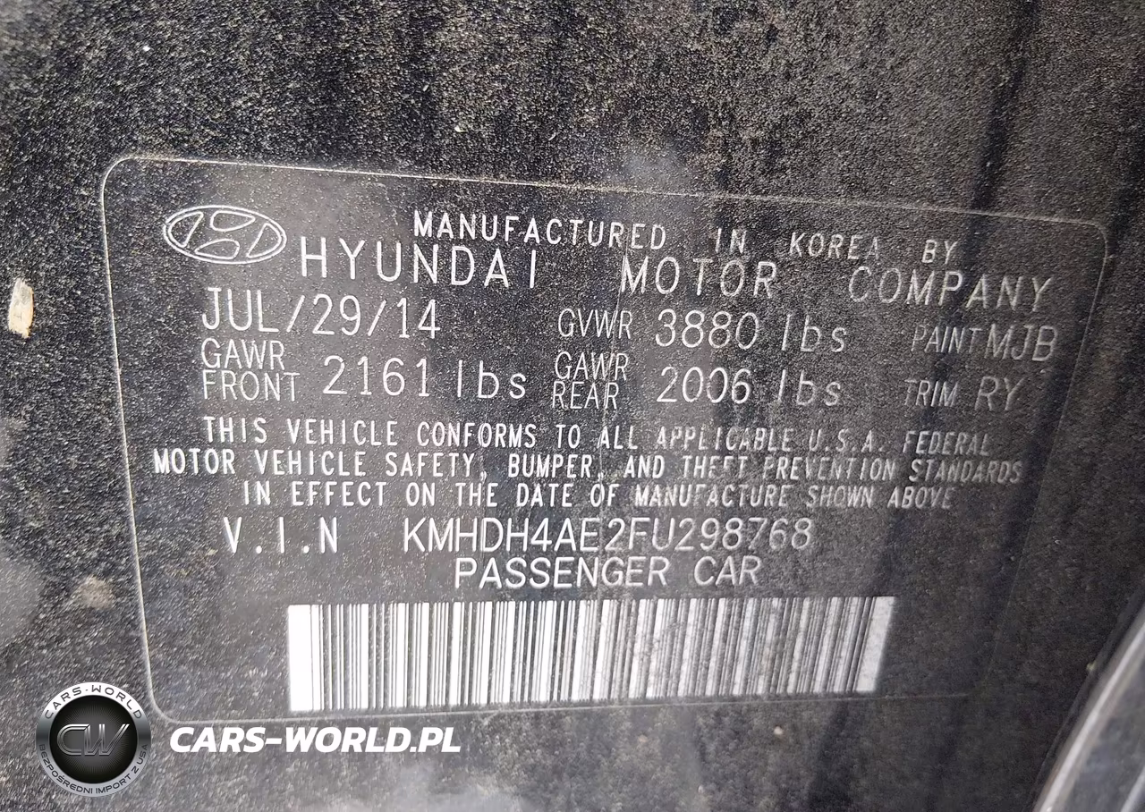 2015 Hyundai Elantra Se VIN:KMHDH4AE2FU298768 - 9