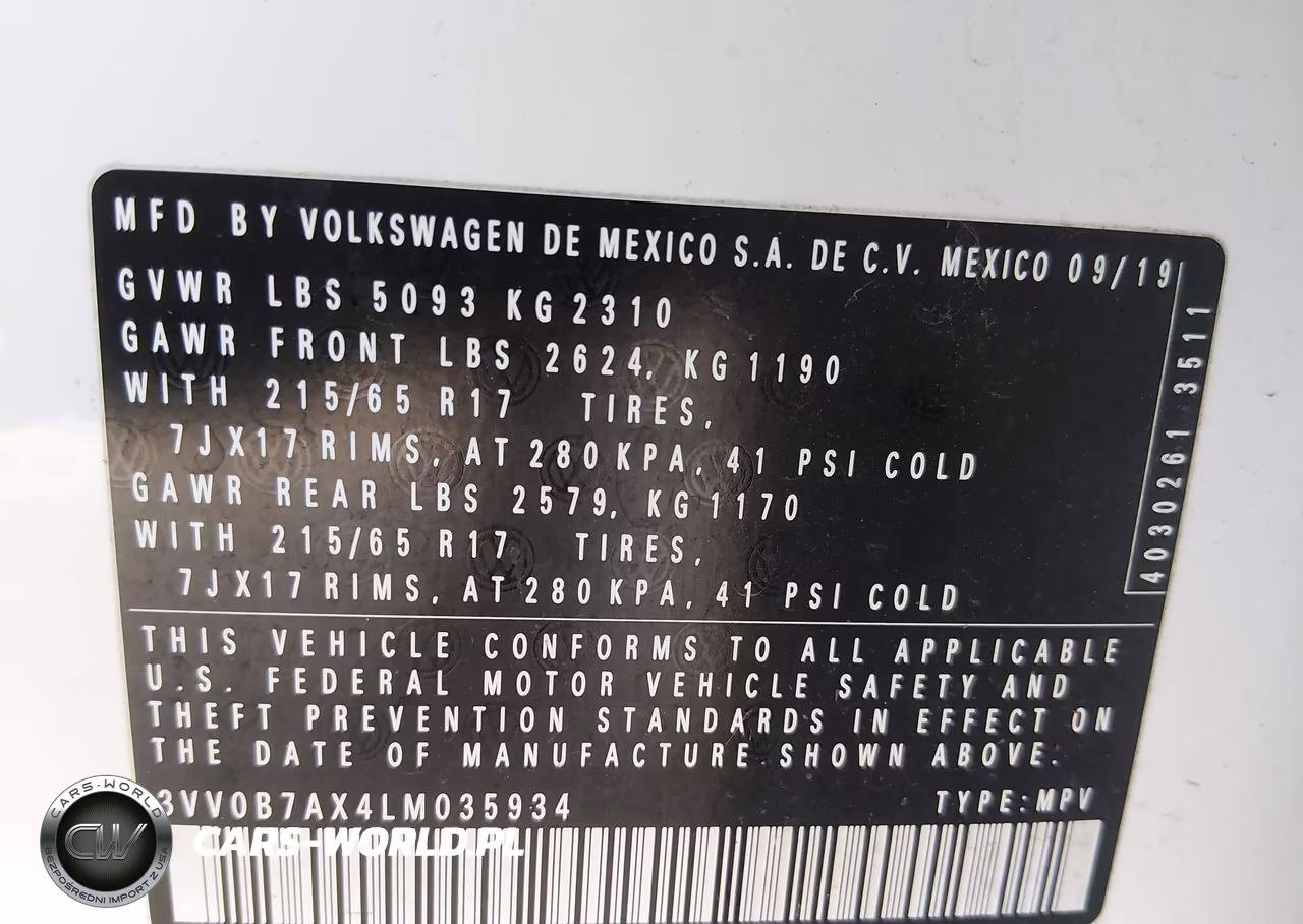 2020 Volkswagen Tiguan 2.0T S VIN:3VV0B7AX4LM035934 - 9