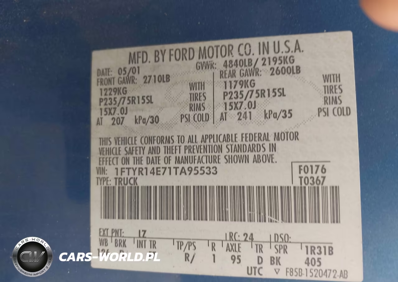 2001 Ford Ranger Edge-Xlt VIN:1FTYR14E71TA95533 - 9