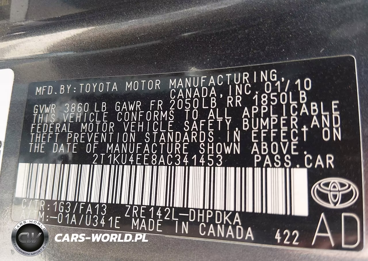 2010 Toyota Matrix VIN:2T1KU4EE8AC341453 - 9