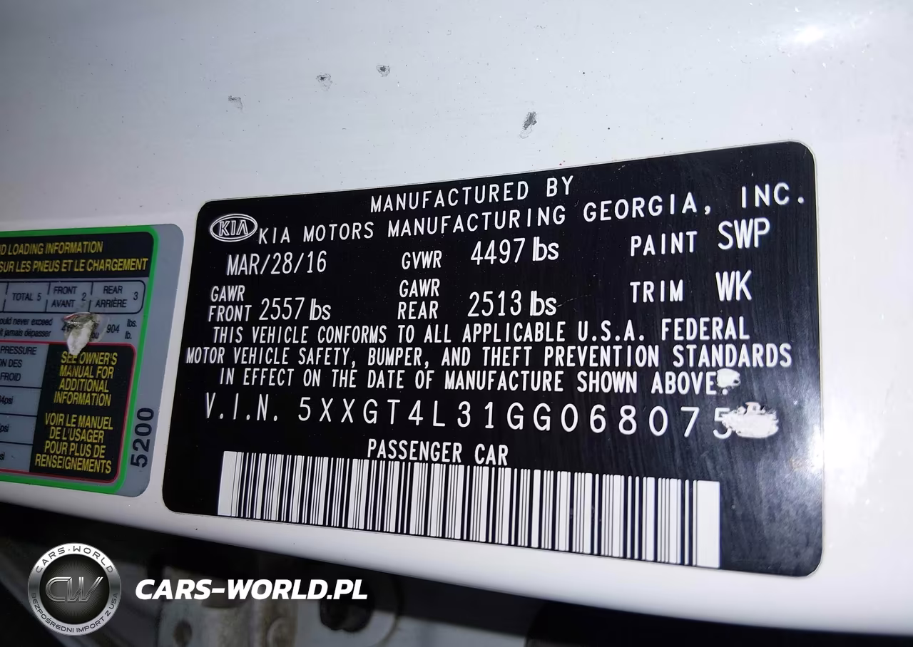 2016 Kia Optima Lx VIN:5XXGT4L31GG068075 - 9