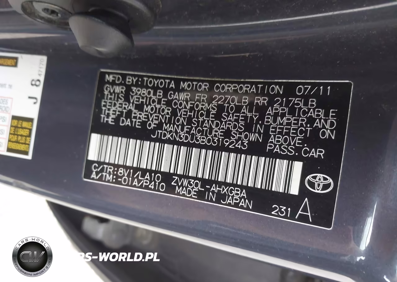 2011 Toyota Prius Four VIN:JTDKN3DU3B0319243 - 9