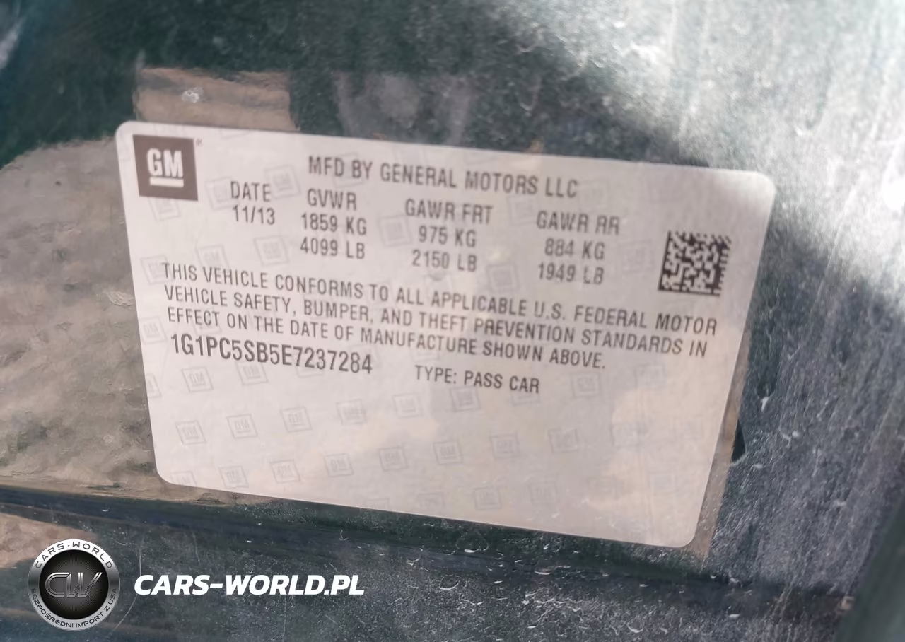 2014 Chevrolet Cruze 1Lt Auto VIN:1G1PC5SB5E7237284 - 9