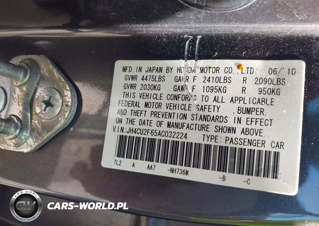 2010 Acura Tsx 2.4 VIN:JH4CU2F65AC032224 - 9