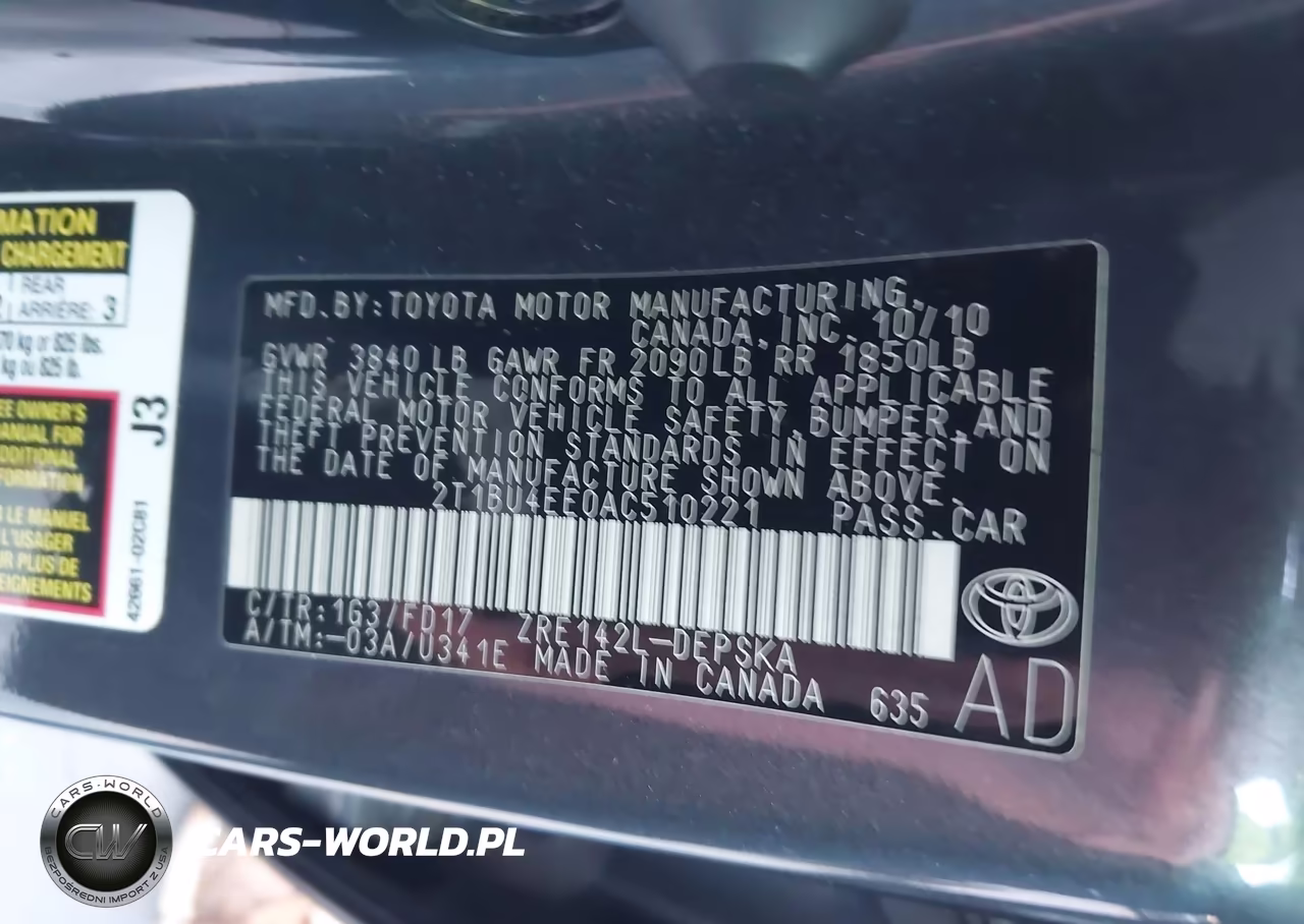2010 Toyota Corolla S VIN:2T1BU4EE0AC510221 - 9