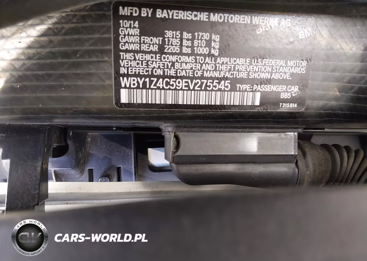 2014 BMW I3 Base W-Range Extender VIN:WBY1Z4C59EV275545 - 9
