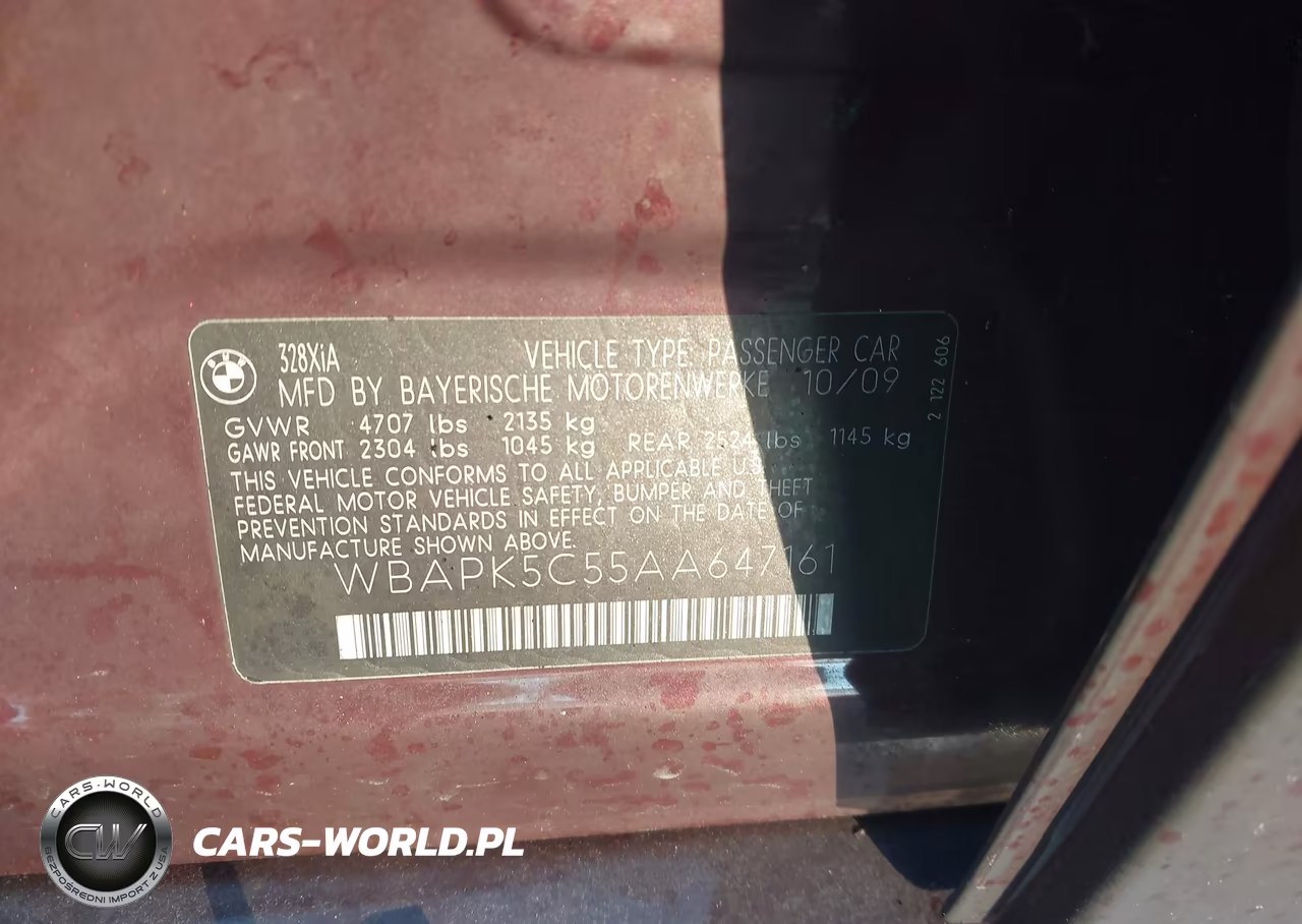 2010 BMW 328 Xi Sulev VIN:WBAPK5C55AA647161 - 9
