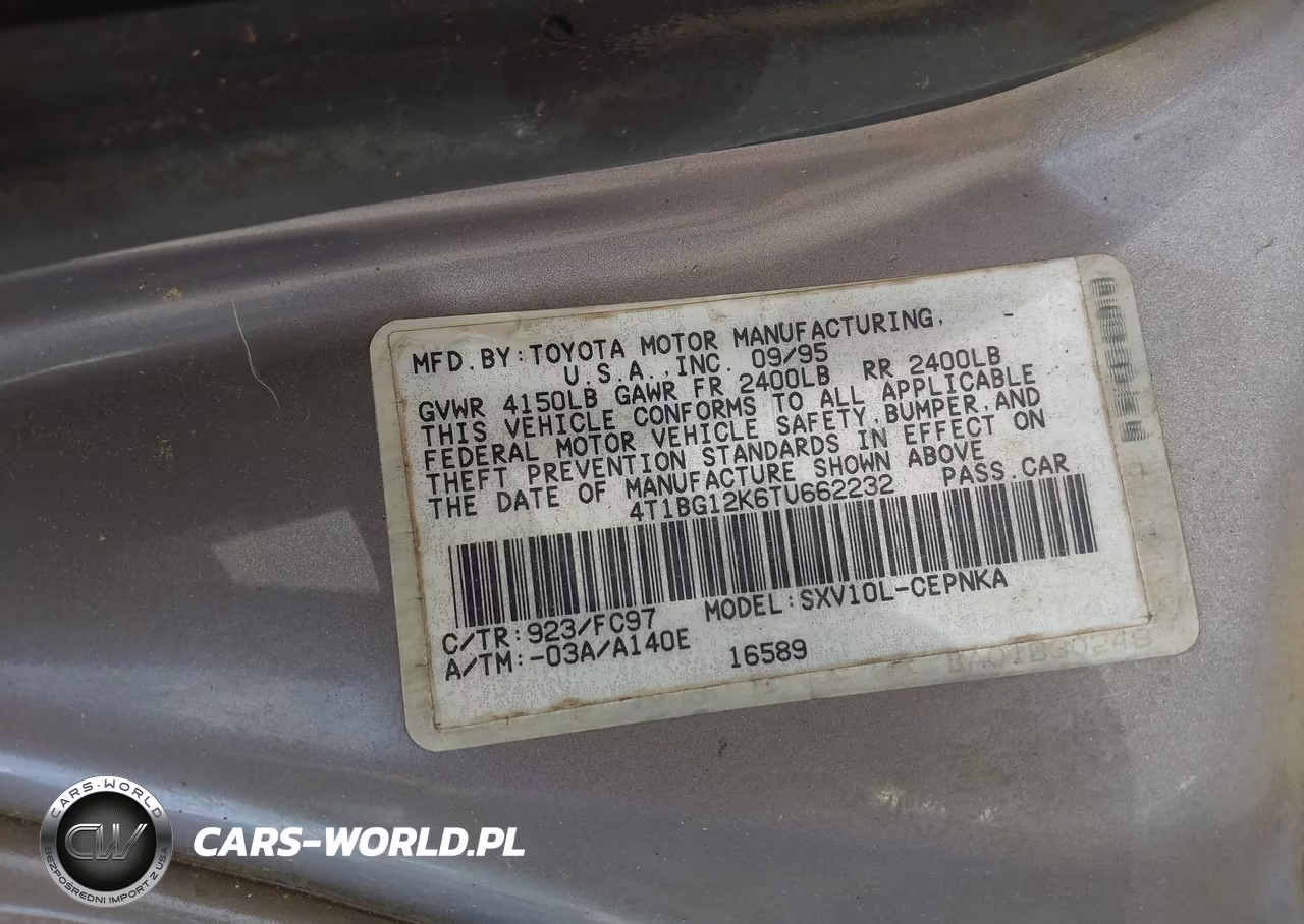 1996 Toyota Camry Dx-Le-Xle VIN:4T1BG12K6TU662232 - 9