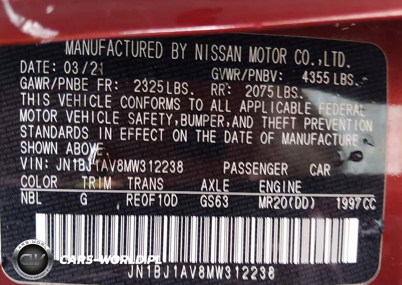 2021 Nissan Rogue Sport S Fwd Xtronic Cvt VIN:JN1BJ1AV8MW312238 - 9