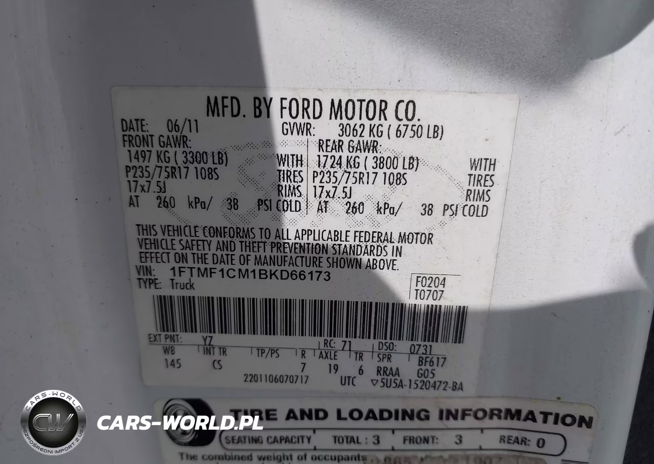 2011 Ford F-150 Xl VIN:1FTMF1CM1BKD66173 - 9