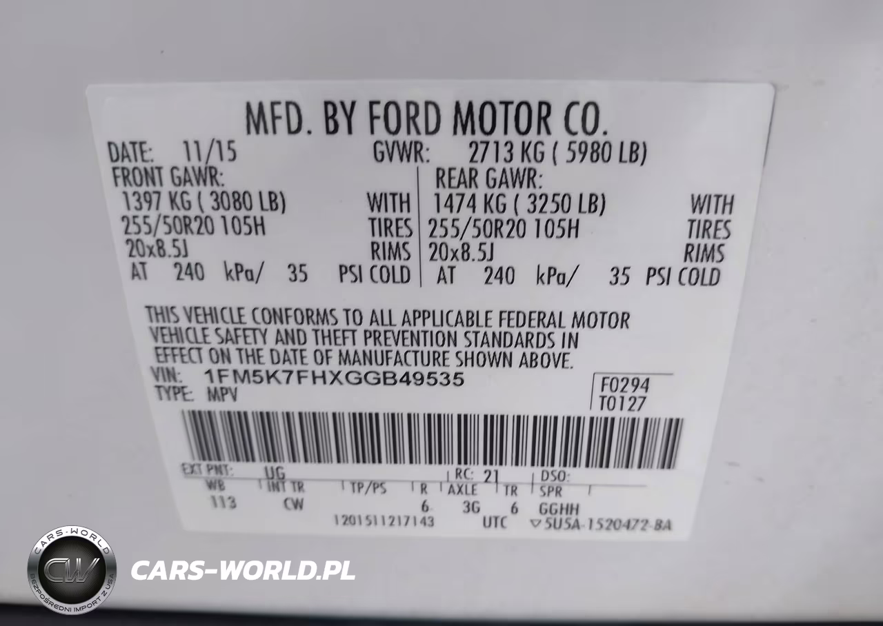 2016 Ford Explorer Limited VIN:1FM5K7FHXGGB49535 - 9