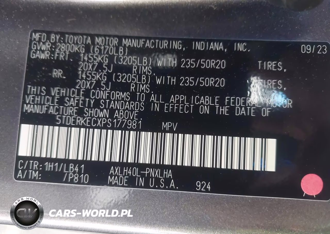 2023 Toyota Sienna Platinum VIN:5TDERKECXPS177981 - 9