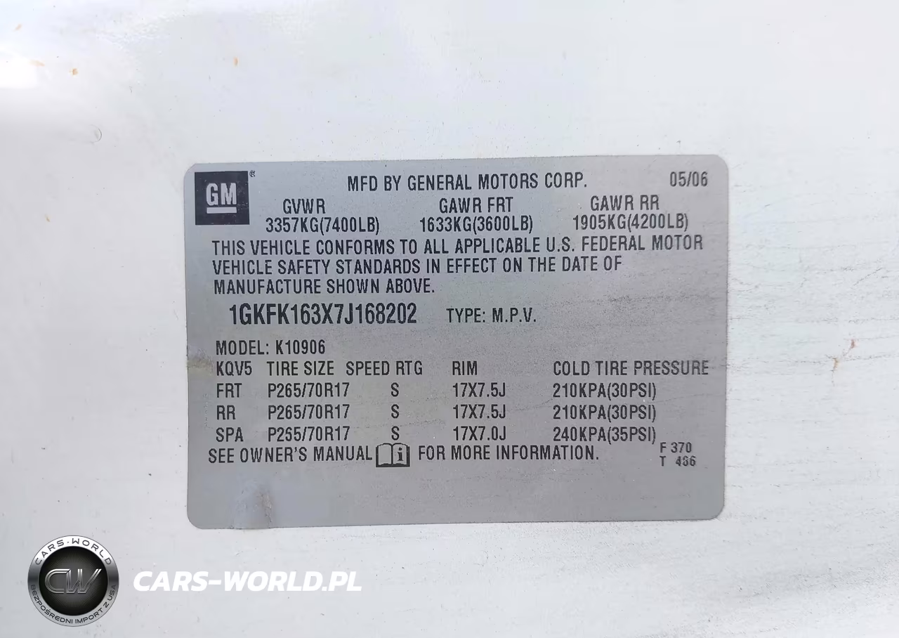 2007 GMC Yukon Xl 1500 Slt VIN:1GKFK163X7J168202 - 9