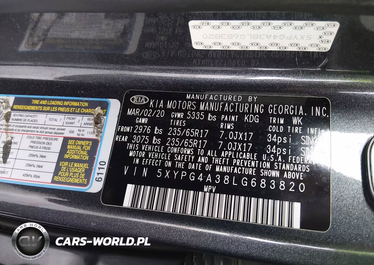 2020 Kia Sorento 2.4L Lx VIN:5XYPG4A38LG683820 - 9