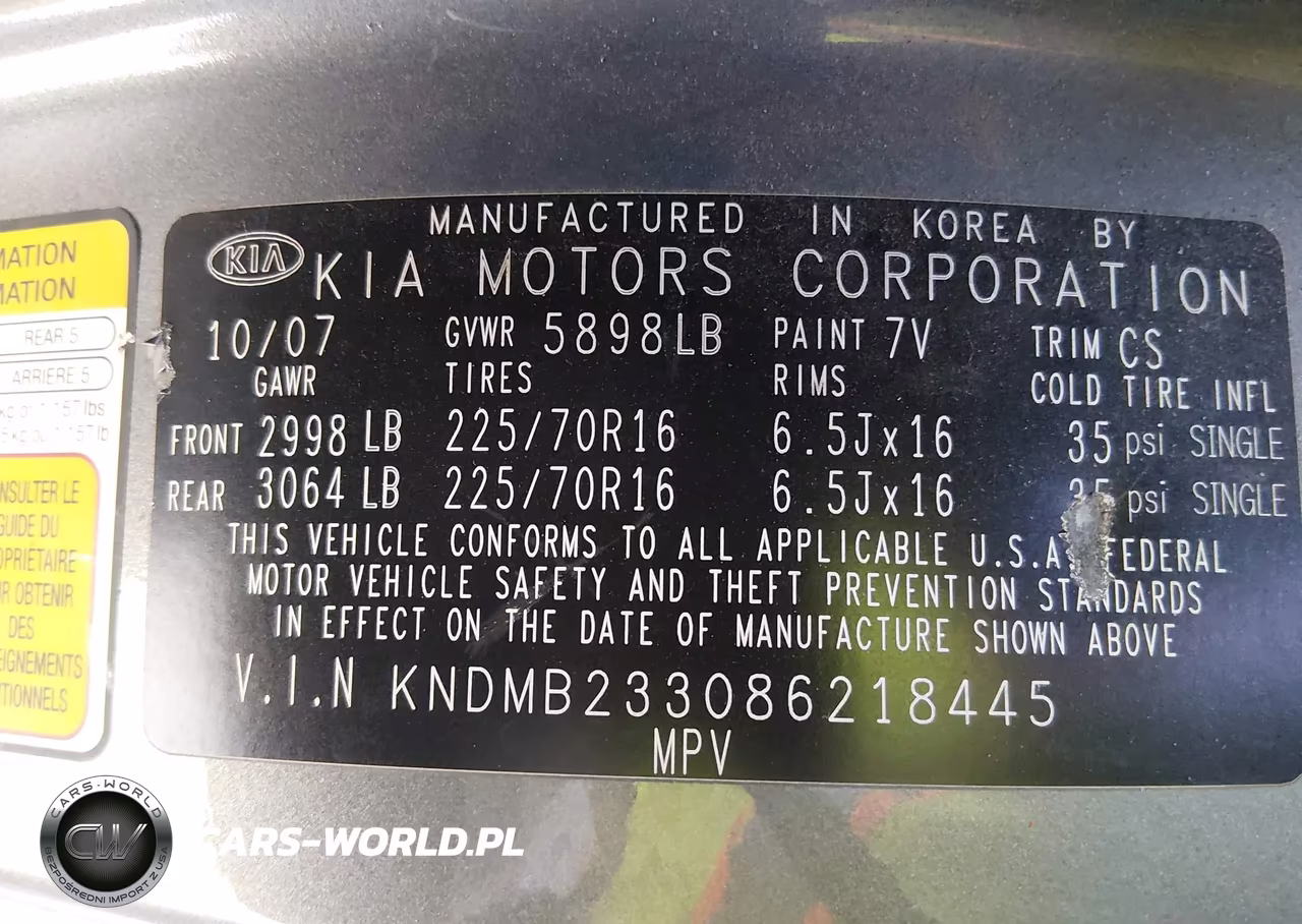 2008 Kia Sedona Lx VIN:KNDMB233086218445 - 9