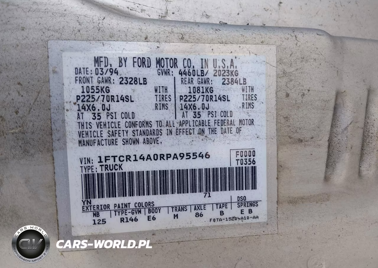1994 Ford Ranger Super Cab VIN:1FTCR14A0RPA95546 - 9