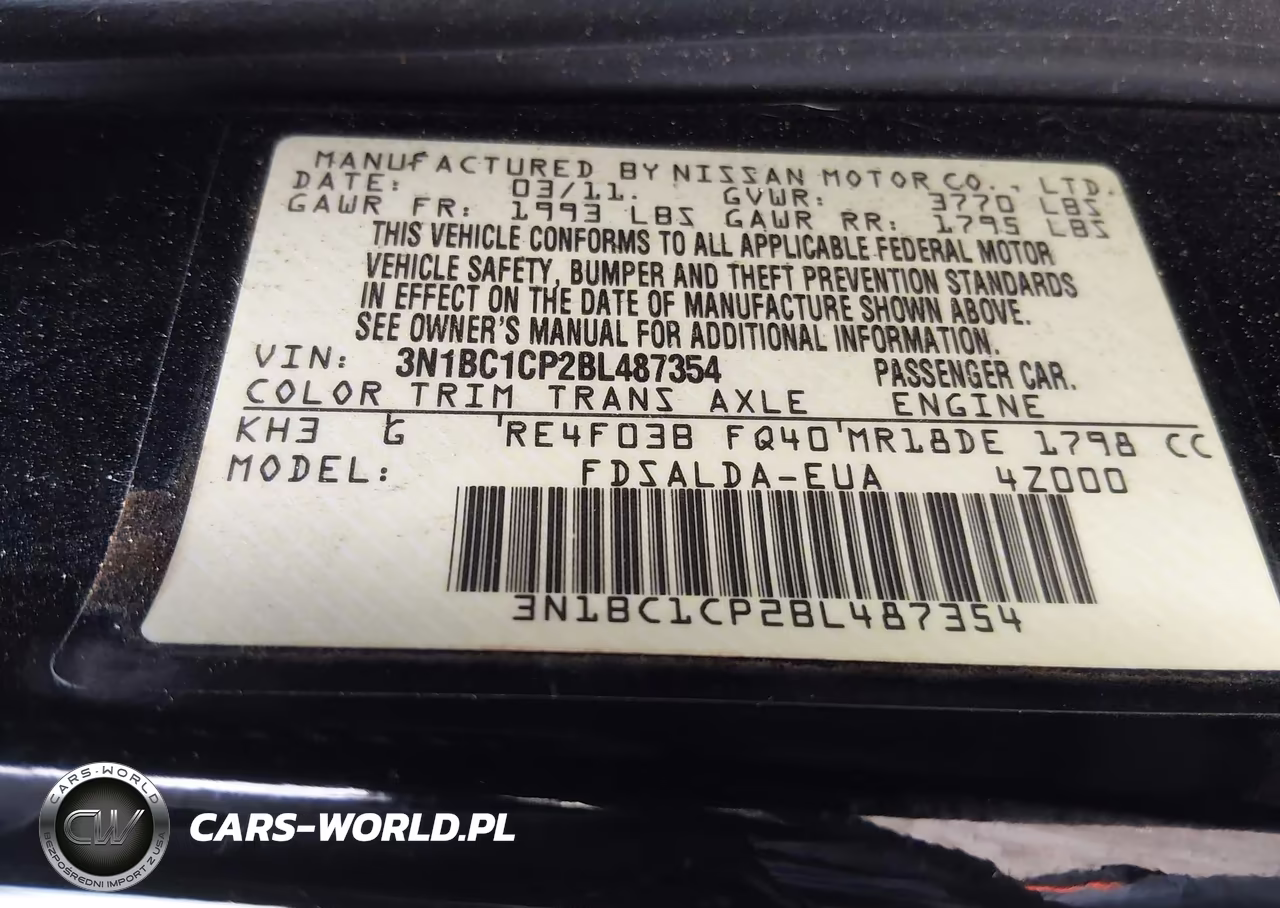 2011 Nissan Versa 1.8S VIN:3N1BC1CP2BL487354 - 9