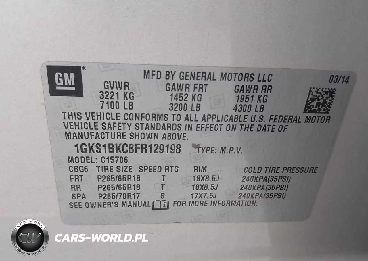 2015 GMC Yukon Slt VIN:1GKS1BKC8FR129198 - 9