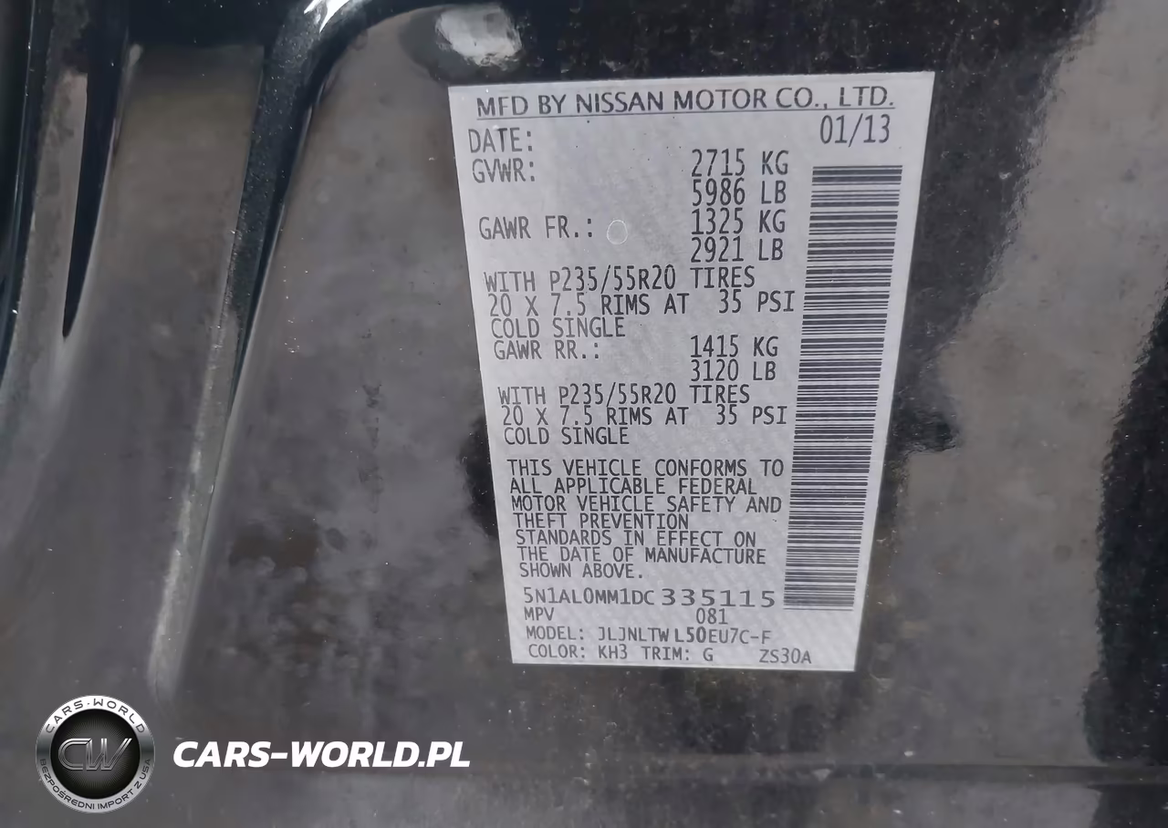2013 Infiniti Jx35 VIN:5N1AL0MM1DC335115 - 9