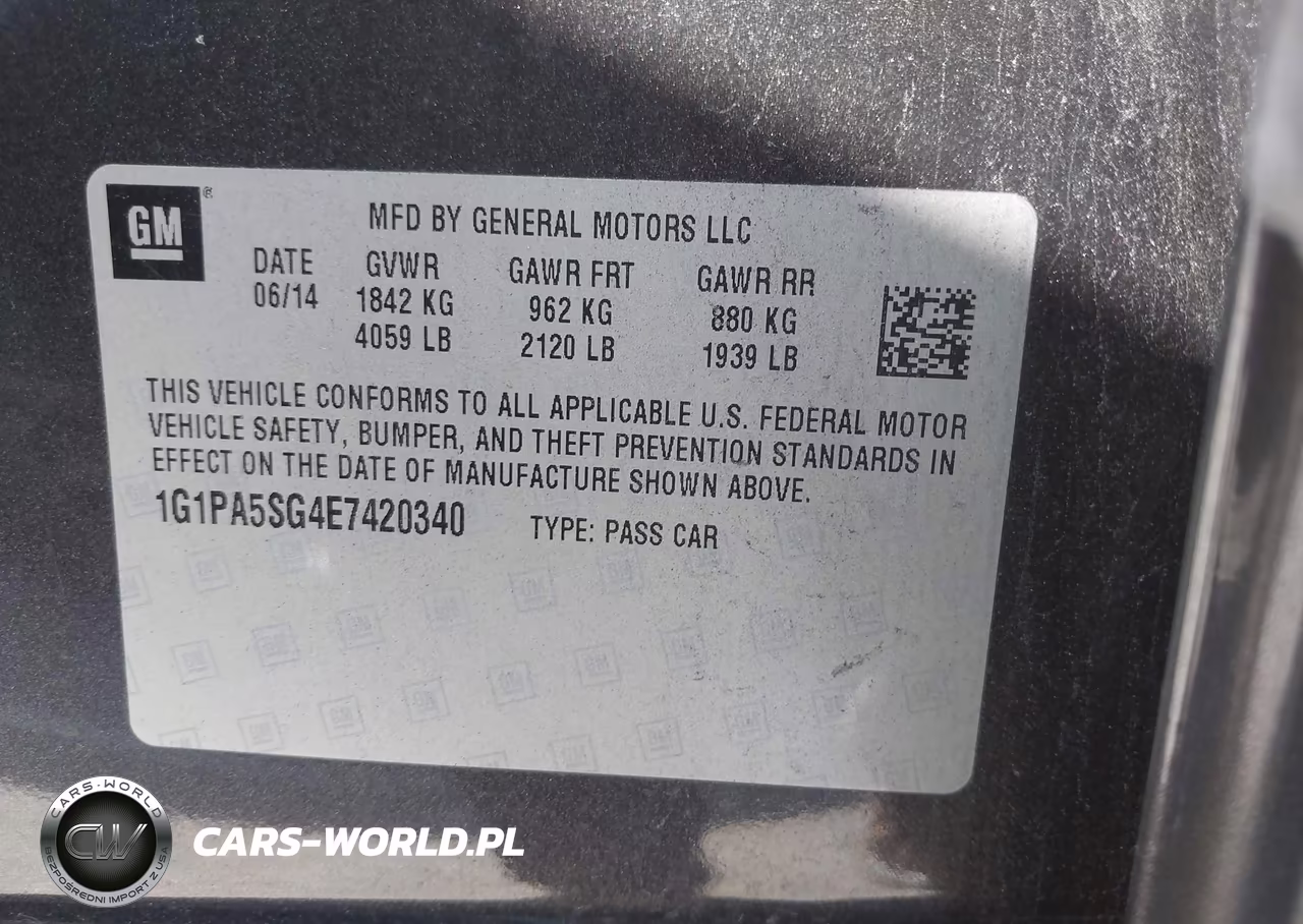 2014 Chevrolet Cruze Ls Auto VIN:1G1PA5SG4E7420340 - 9