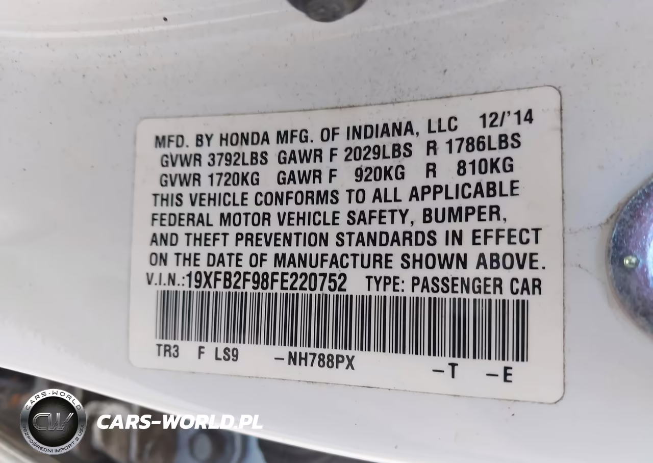2015 Honda Civic Ex-L VIN:19XFB2F98FE220752 - 9