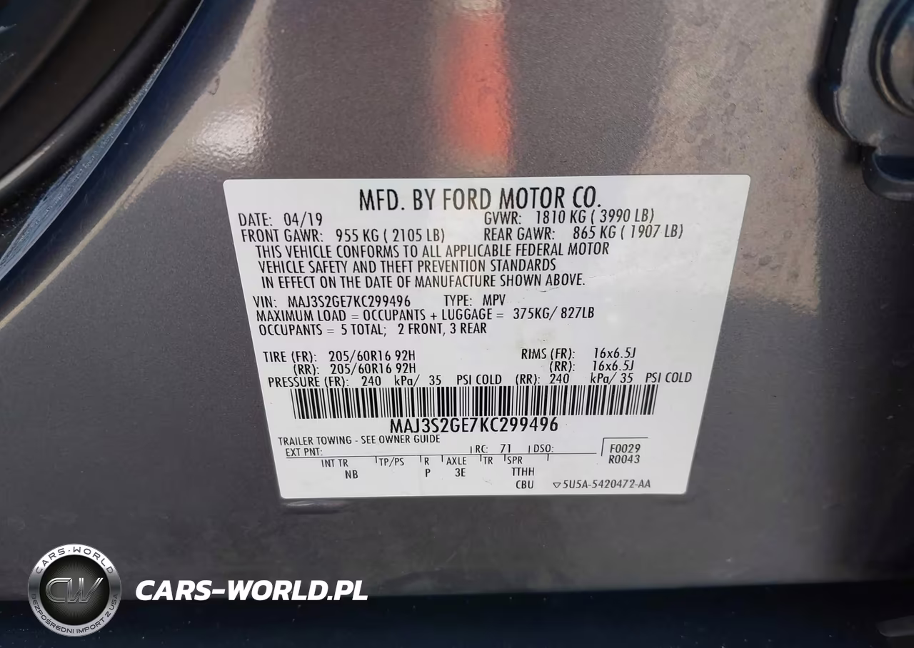 2019 Ford Ecosport Se VIN:MAJ3S2GE7KC299496 - 9