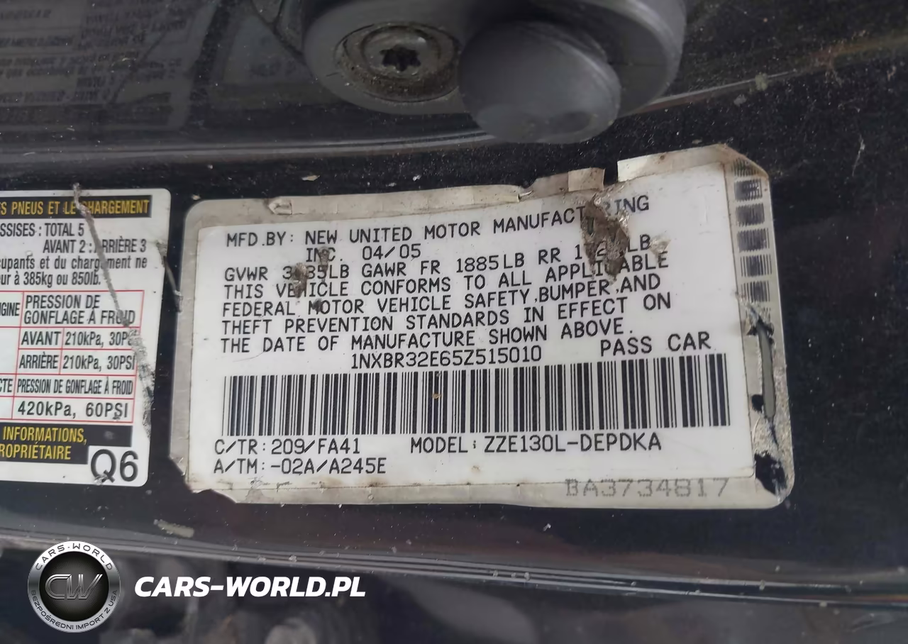 2005 Toyota Corolla Ce VIN:1NXBR32E65Z515010 - 9