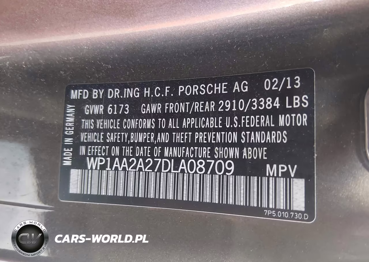 2013 Porsche Cayenne VIN:WP1AA2A27DLA08709 - 9