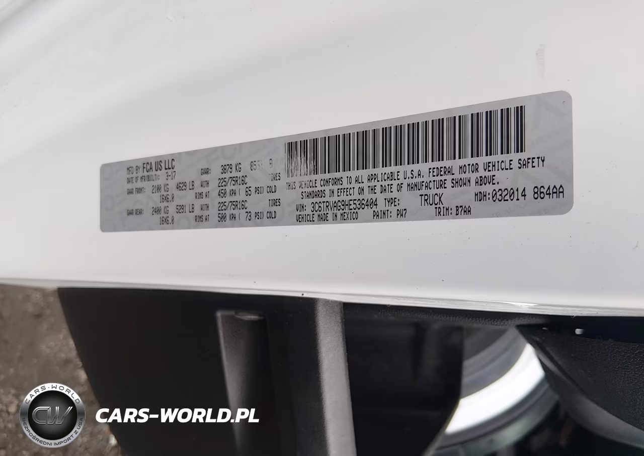 2017 Ram Promaster 1500 Low Roof 136 Wb VIN:3C6TRVAG9HE536404 - 9