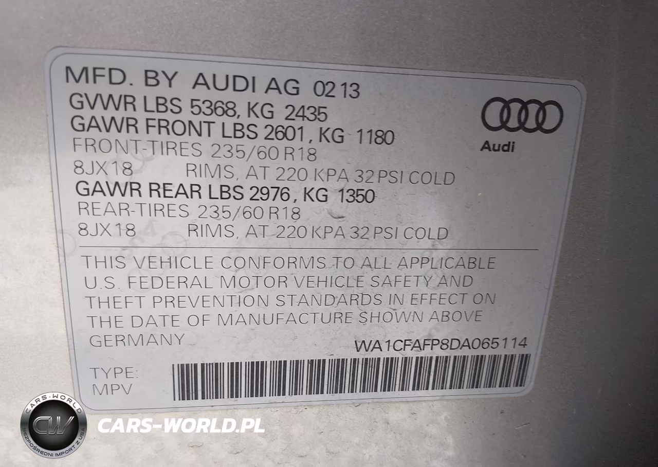 2013 Audi Q5 2.0T Premium VIN:WA1CFAFP8DA065114 - 9