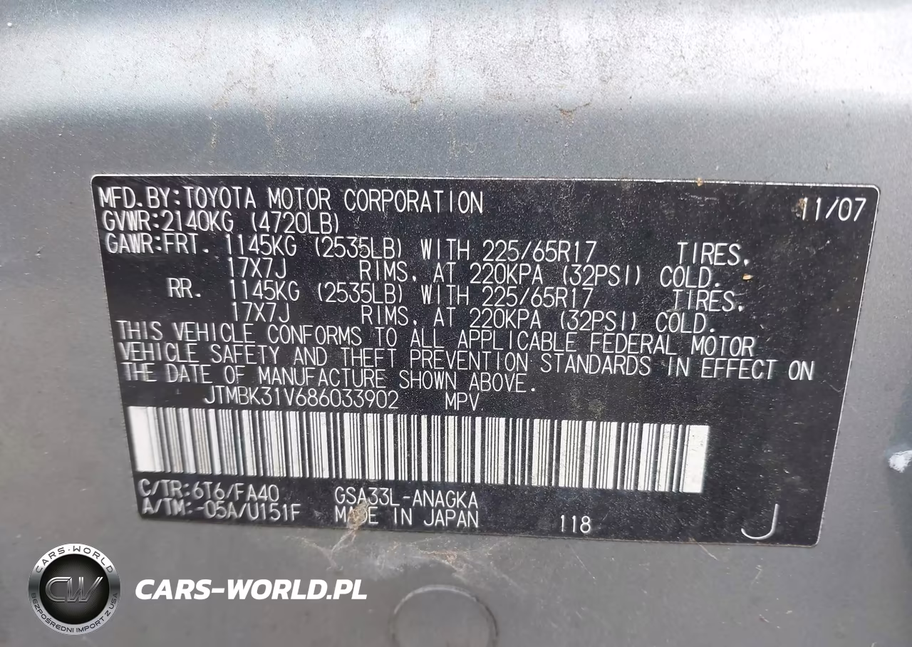2008 Toyota Rav4 Limited V6 VIN:JTMBK31V686033902 - 9