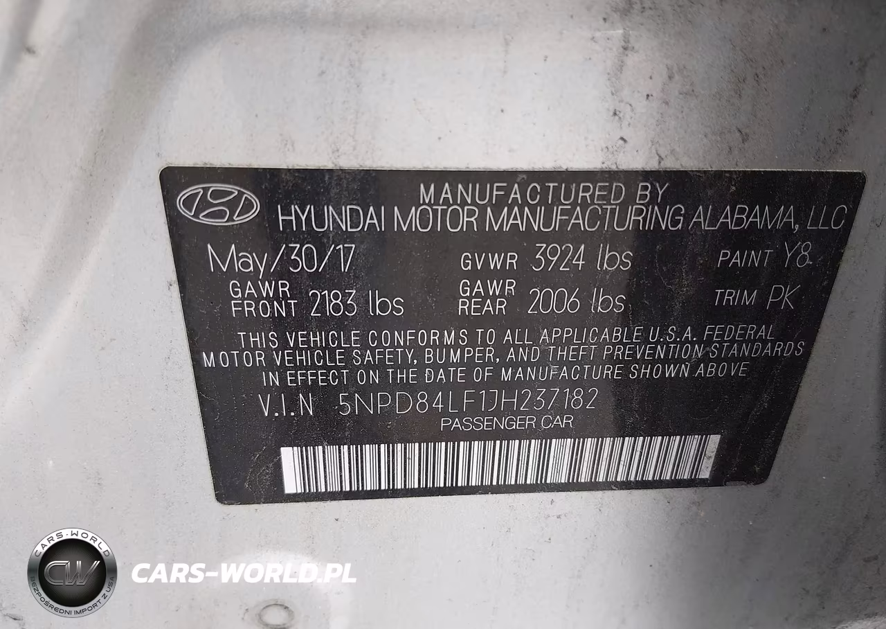 2018 Hyundai Elantra Sel VIN:5NPD84LF1JH237182 - 9