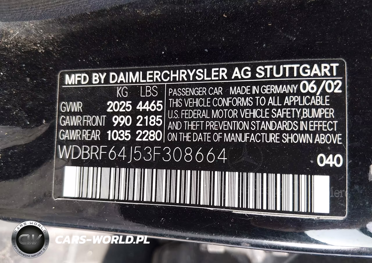 2003 Mercedes-Benz C 320 Sport VIN:WDBRF64J53F308664 - 9