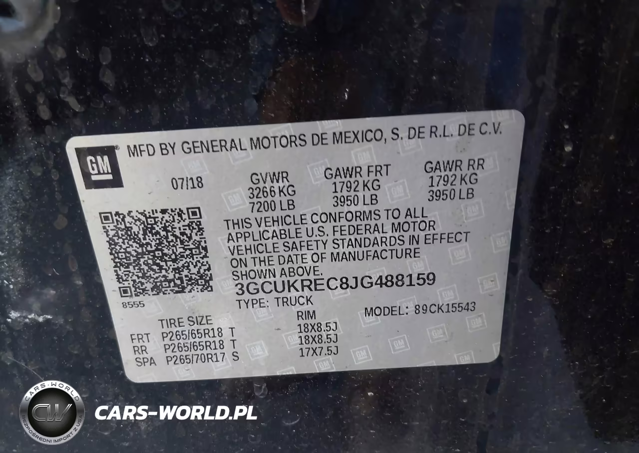 2018 Chevrolet Silverado 1500 2Lt VIN:3GCUKREC8JG488159 - 9