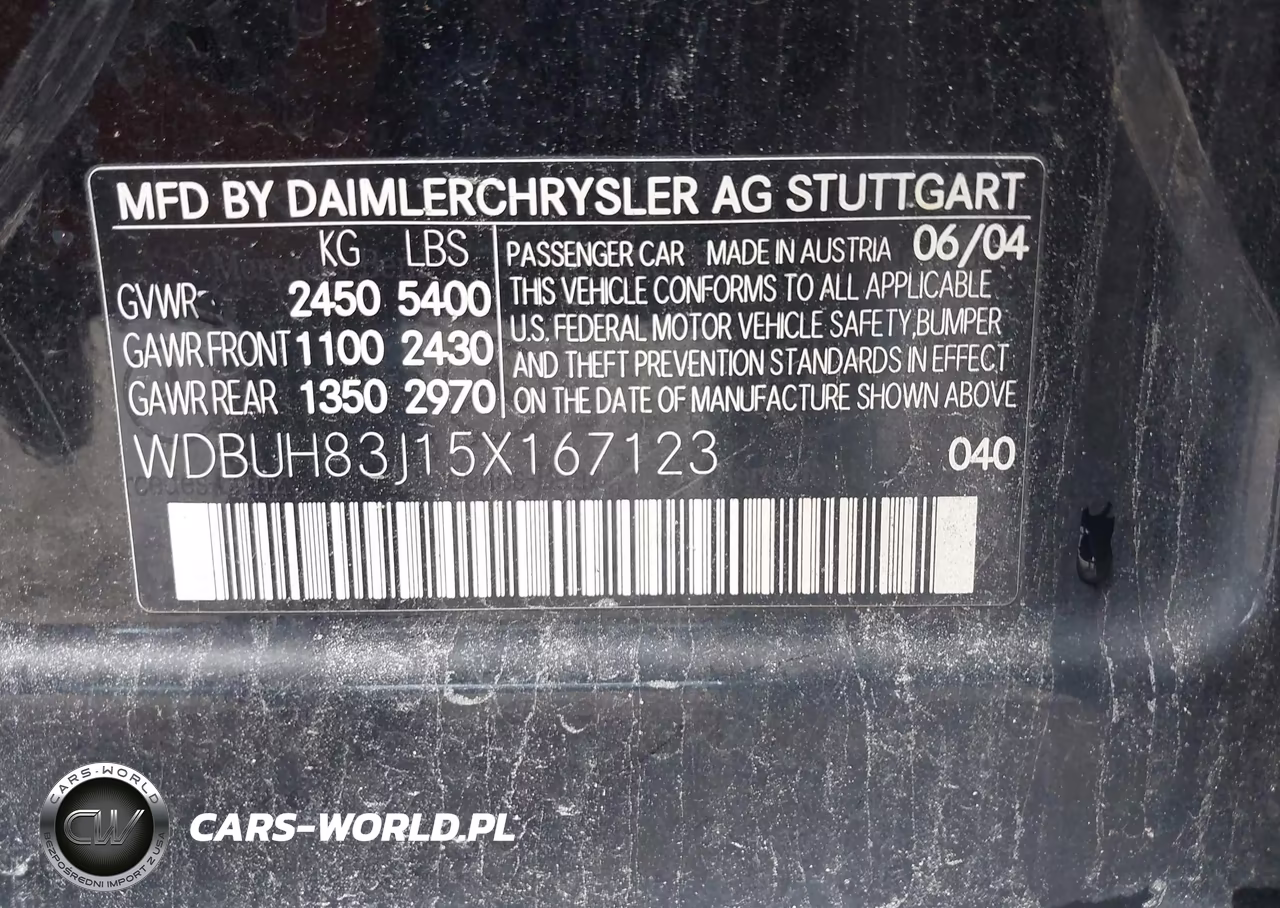 2005 Mercedes-Benz E 500 4Matic VIN:WDBUH83J15X167123 - 9