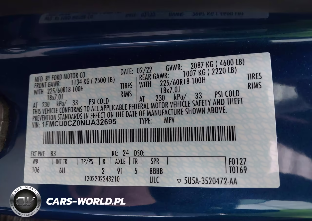 2022 Ford Escape Sel Hybrid VIN:1FMCU0CZ0NUA32695 - 9