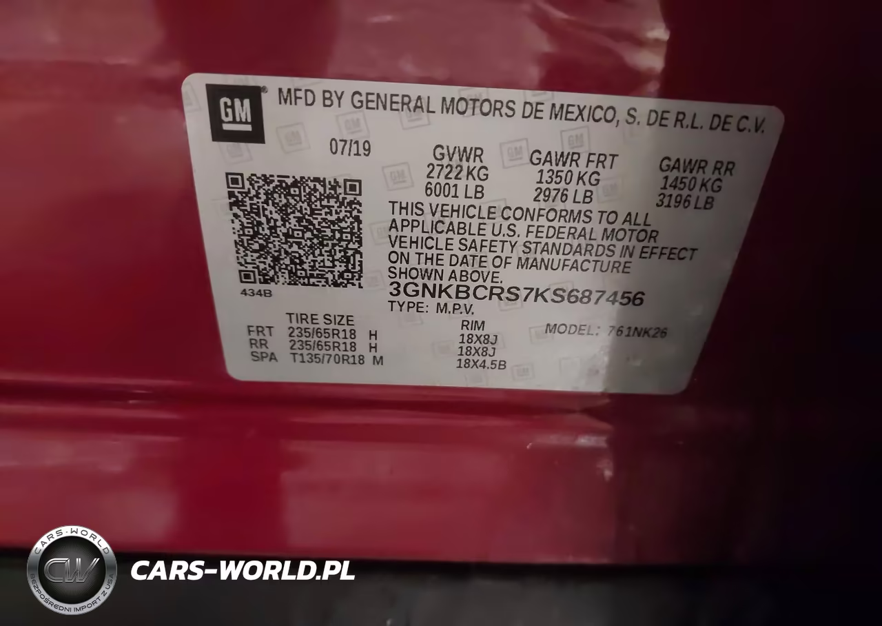 2019 Chevrolet Blazer VIN:3GNKBCRS7KS687456 - 9