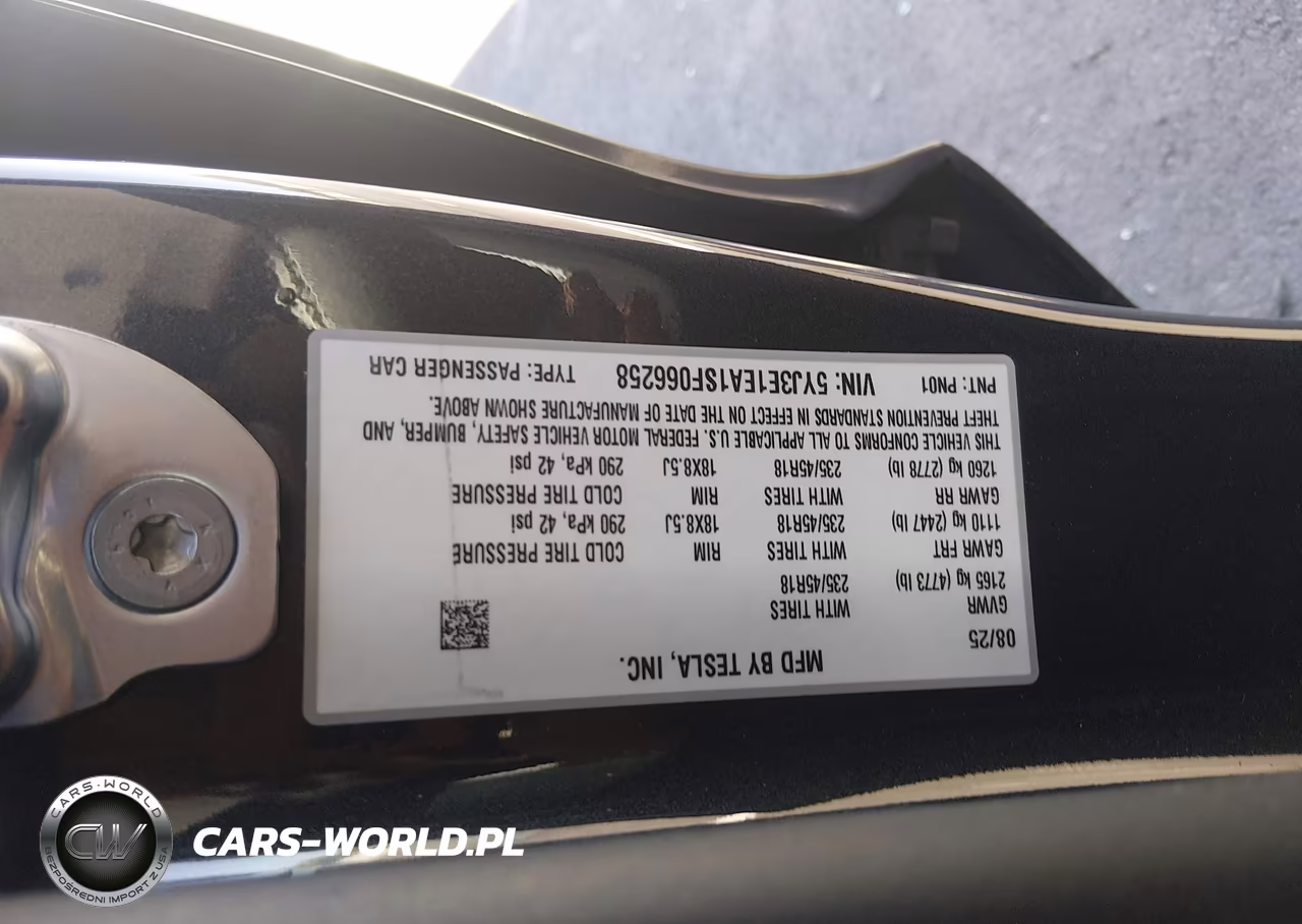 2025 Tesla Model 3 VIN:5YJ3E1EA1SF066258 - 9
