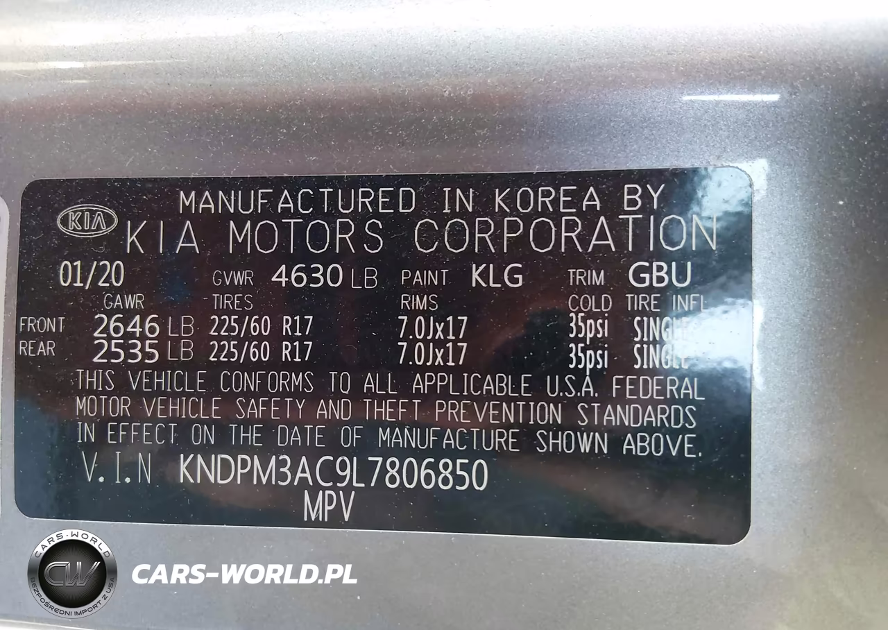 2020 Kia Sportage Lx VIN:KNDPM3AC9L7806850 - 9