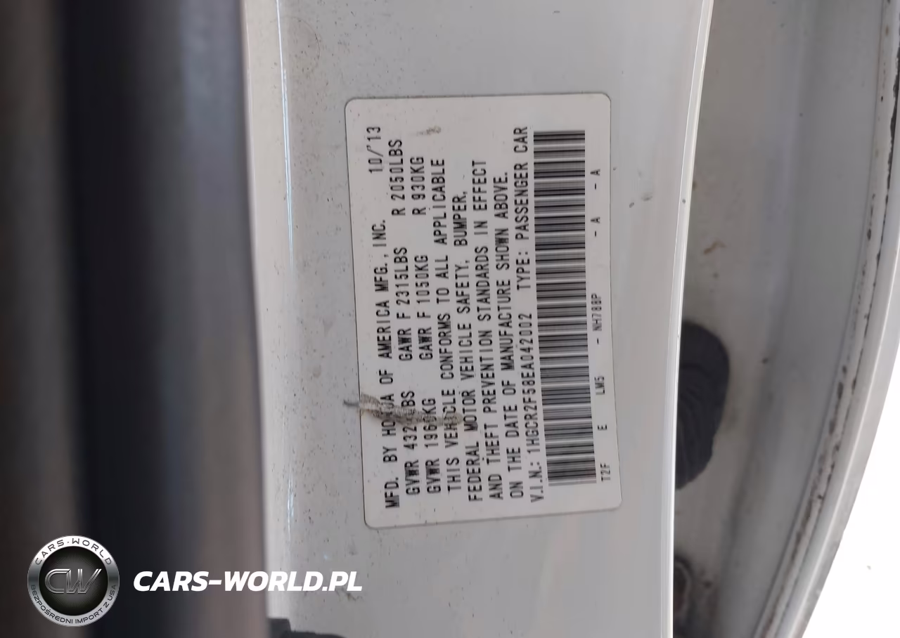 2014 Honda Accord Sport VIN:1HGCR2F58EA042002 - 9