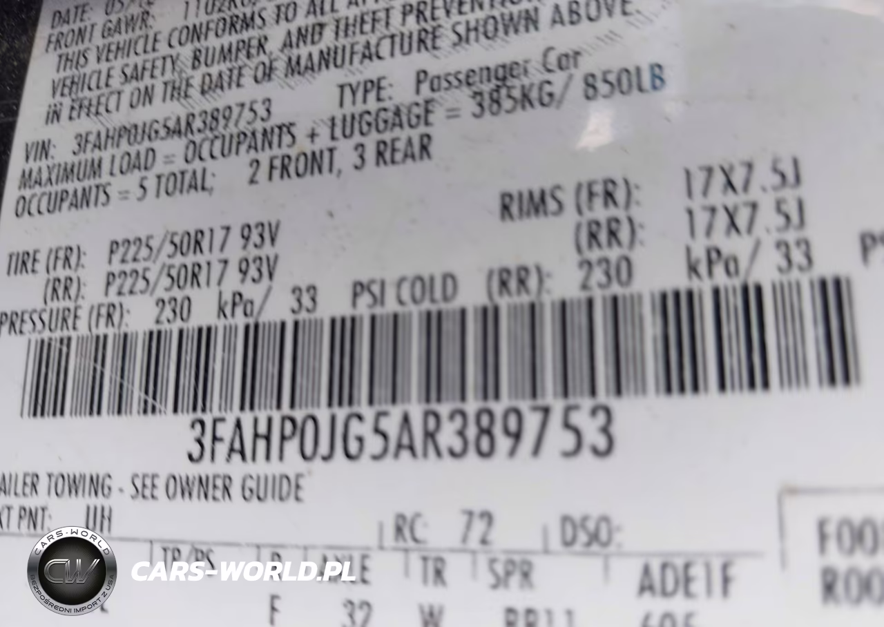2010 Ford Fusion Sel VIN:3FAHP0JG5AR389753 - 9