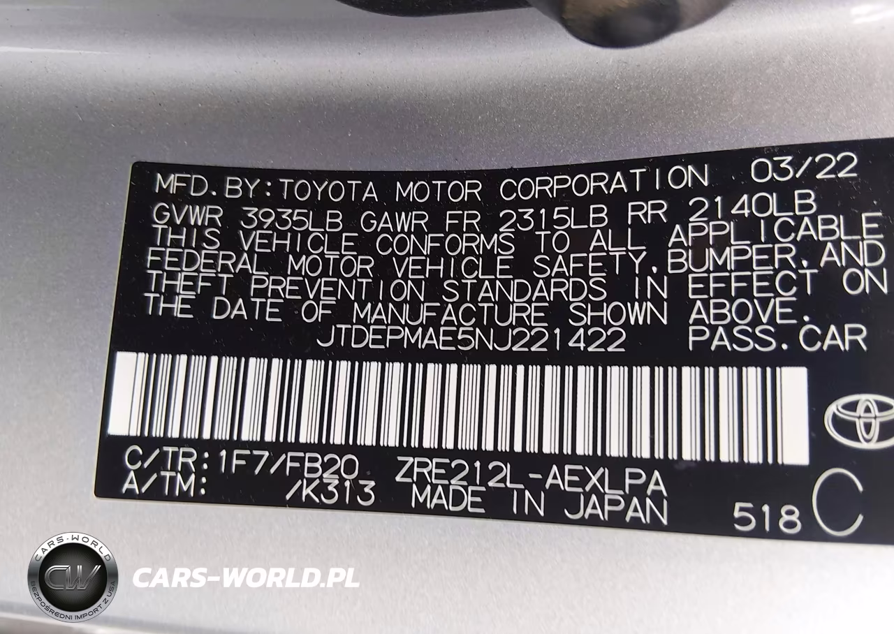 2022 Toyota Corolla Le VIN:JTDEPMAE5NJ221422 - 9