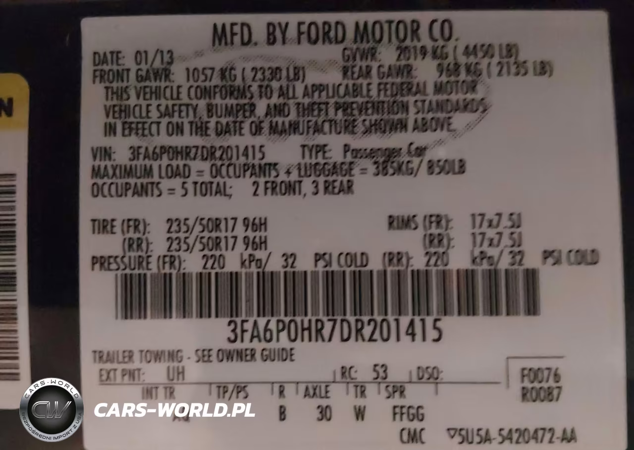 2013 Ford Fusion Se VIN:3FA6P0HR7DR201415 - 9