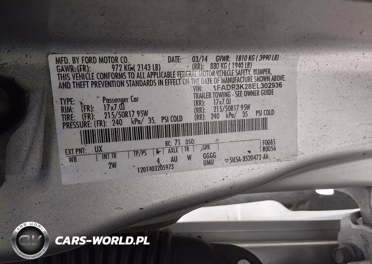 2014 Ford Focus Se VIN:1FADP3K28EL302936 - 9